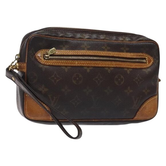 LOUIS VUITTON Monogram Marly Dragonne GM Clutch Bag - Picture 1 of 16